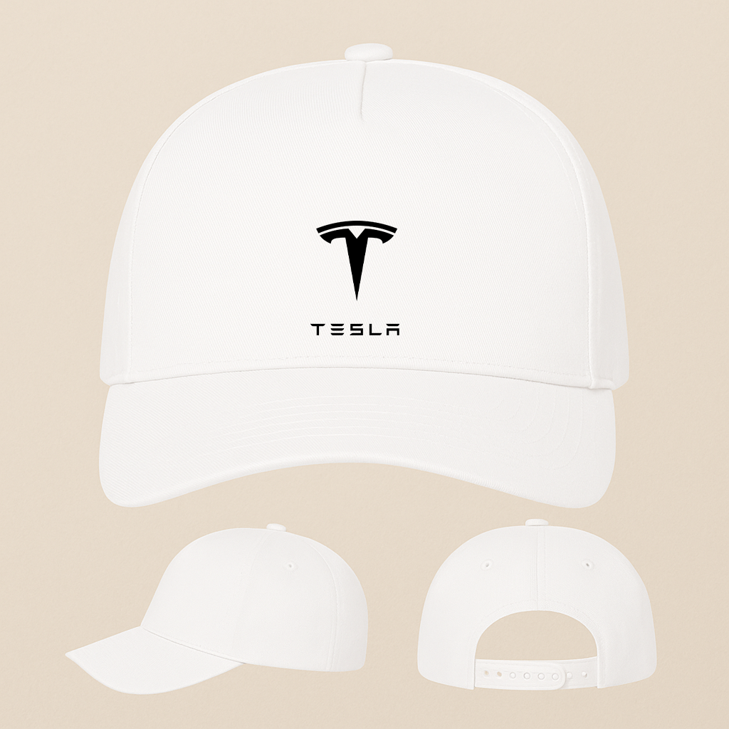 Tesla Car Five Panel Twill Snapback Cap